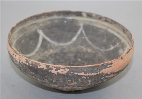 A Greek blackware bowl, c.2nd century BC, 17cm